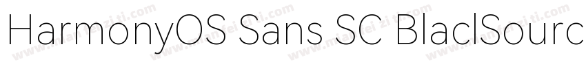 HarmonyOS Sans SC BlaclSourceHanSan字体转换